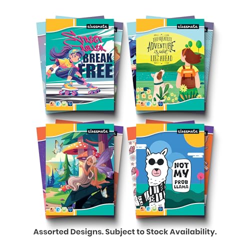 Image of Classmate ITC Exercise Notebook - 24 X 18 cm, Soft Cover, Four Lines - Pack of 12
