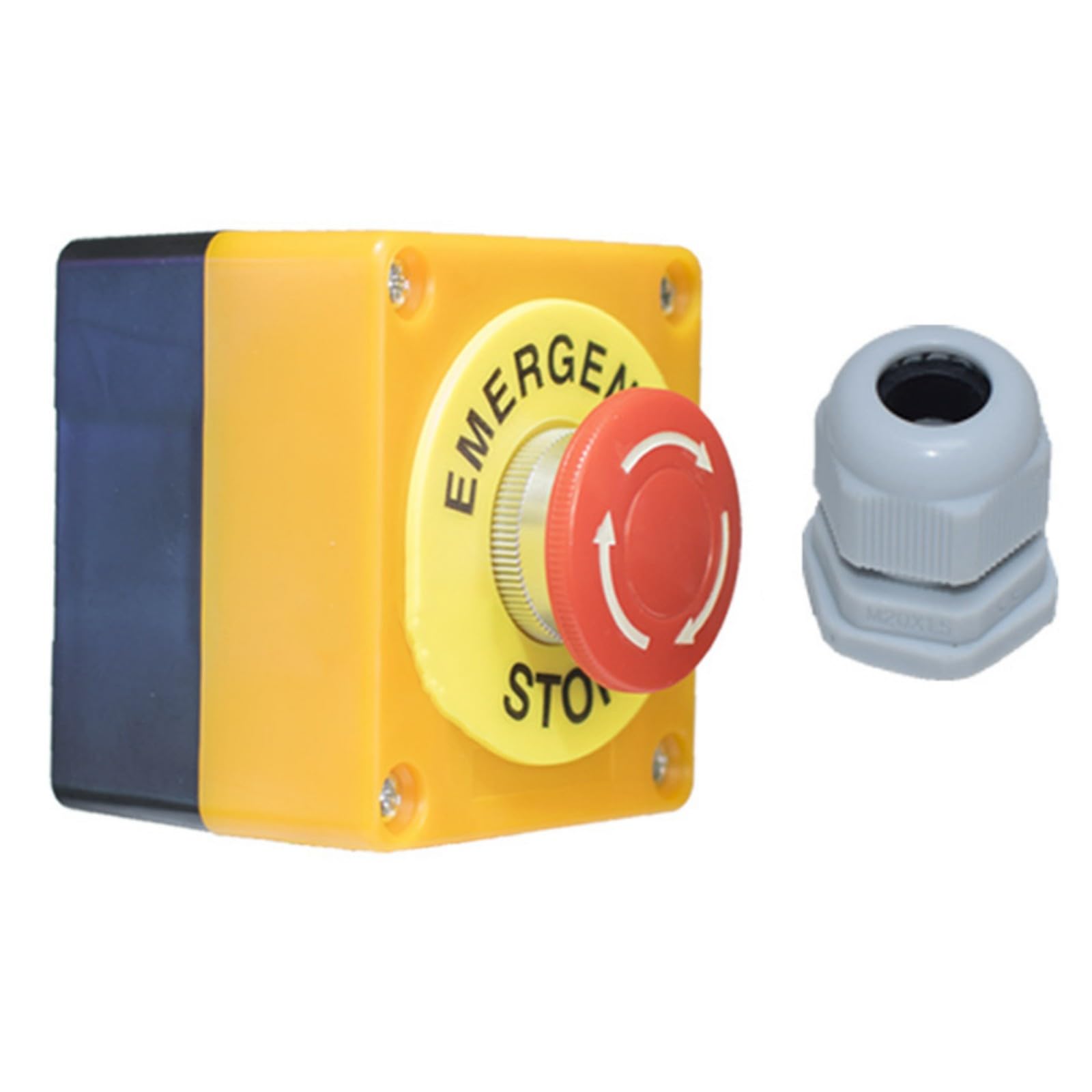 Kaeltsyn Red Emergencies Stop Button Control Box Strong Emergencies Switches Suitable For Lathes & Production Lines Crisis Button Change