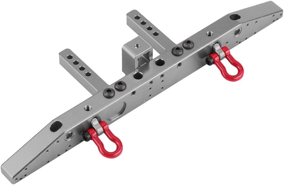 Aluminium Rear Bumper,Anti Collision Aluminium Rear Bumper for Traxxax 4 RC Crawler Cars(Titanium Gray)