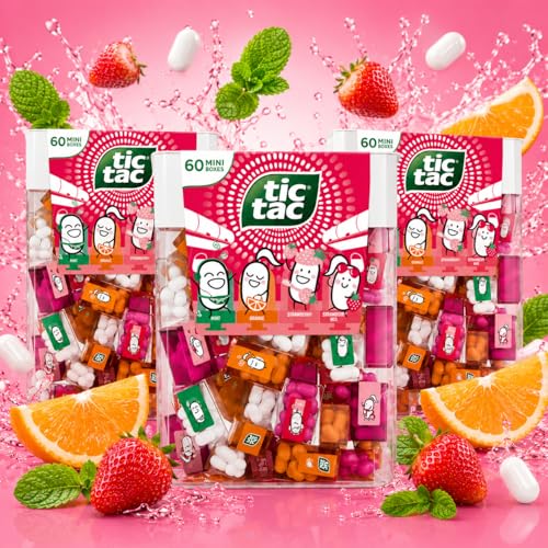 Tic Tac 3x 228g Strawberry Mini Boxes die Partybox für Events Giveaways & unterwegs & HLKauf-Block