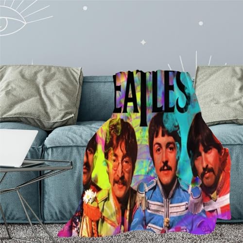 CHEWYZ Couverture Polaire en Flanelle Style Beatles avec Impression 3D,Couverture pour canapé,Douce,Moelleuse,épaisse,réversible,en Microfibre (200x230cm) - Les Beatles, Paul McCartney, John Lennon, RIngo Starr, George Harrison CHEWYZ Couverture Polaire en Flanelle Style Beatles avec Impression 3D,Couverture pour canapé,Douce,Moelleuse,épaisse,réversible,en Microfibre (200x230cm) – Image 7
