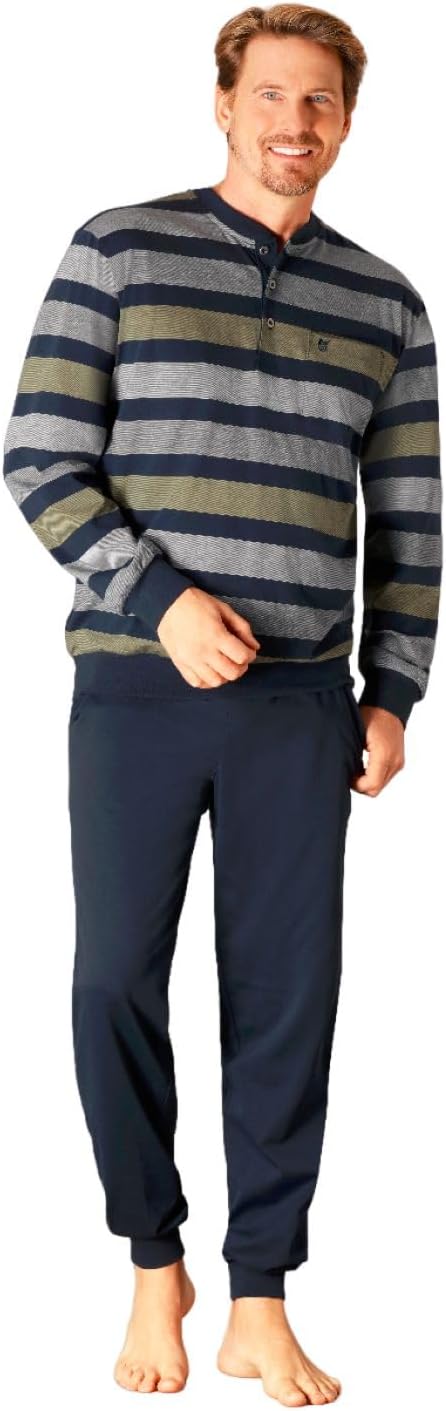 Pigiama Uomo Lungo Invernale In Cotone Interlock LP2134 LOTTO - Neus Store - Foto 3