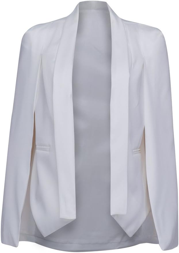 Women's Red Lapel Open Front Split Sleeves Fall Cape Blazer Jacket