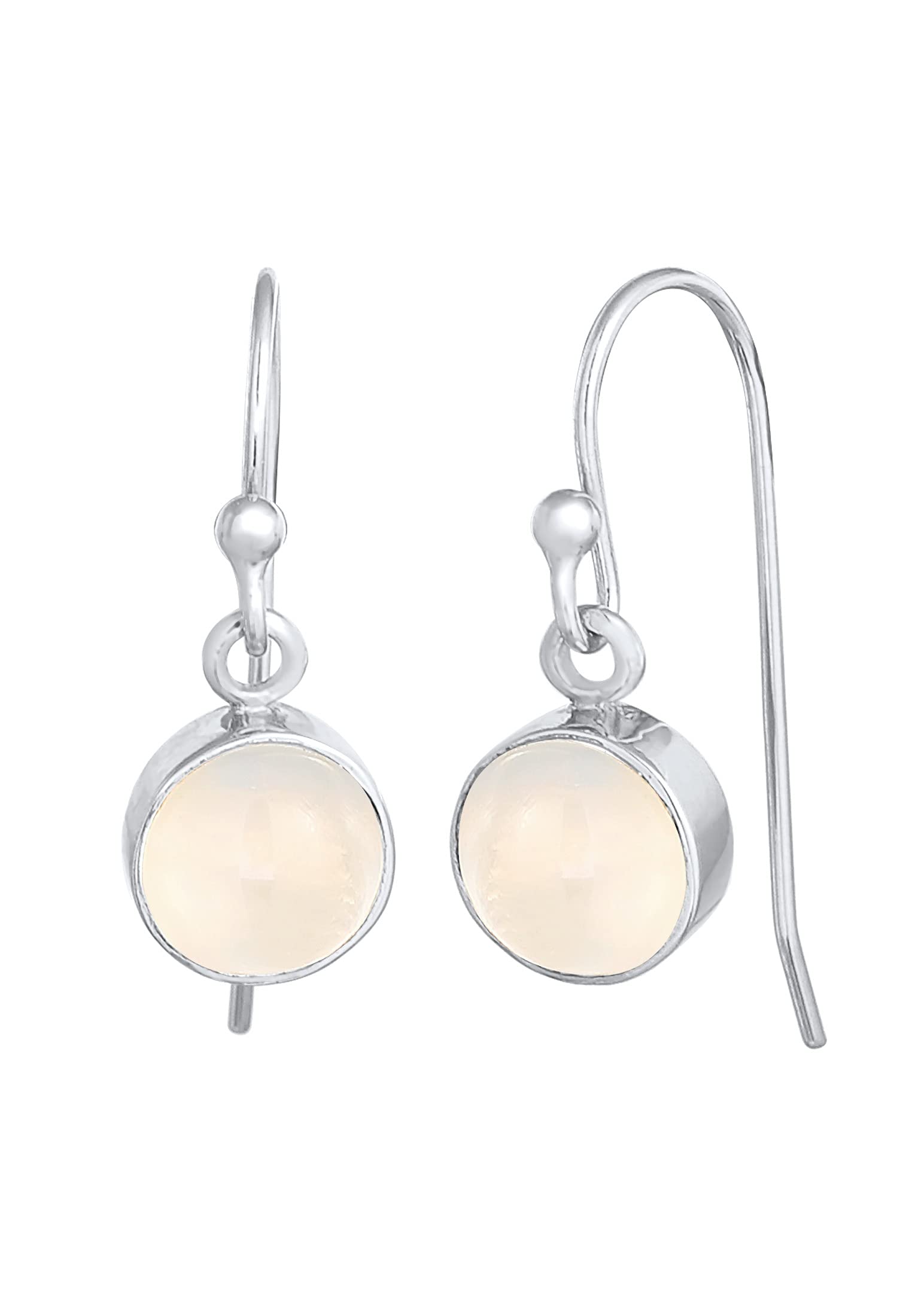 Elli Earrings Women Classic Elegant with Moonstone in 925 Sterling Silver