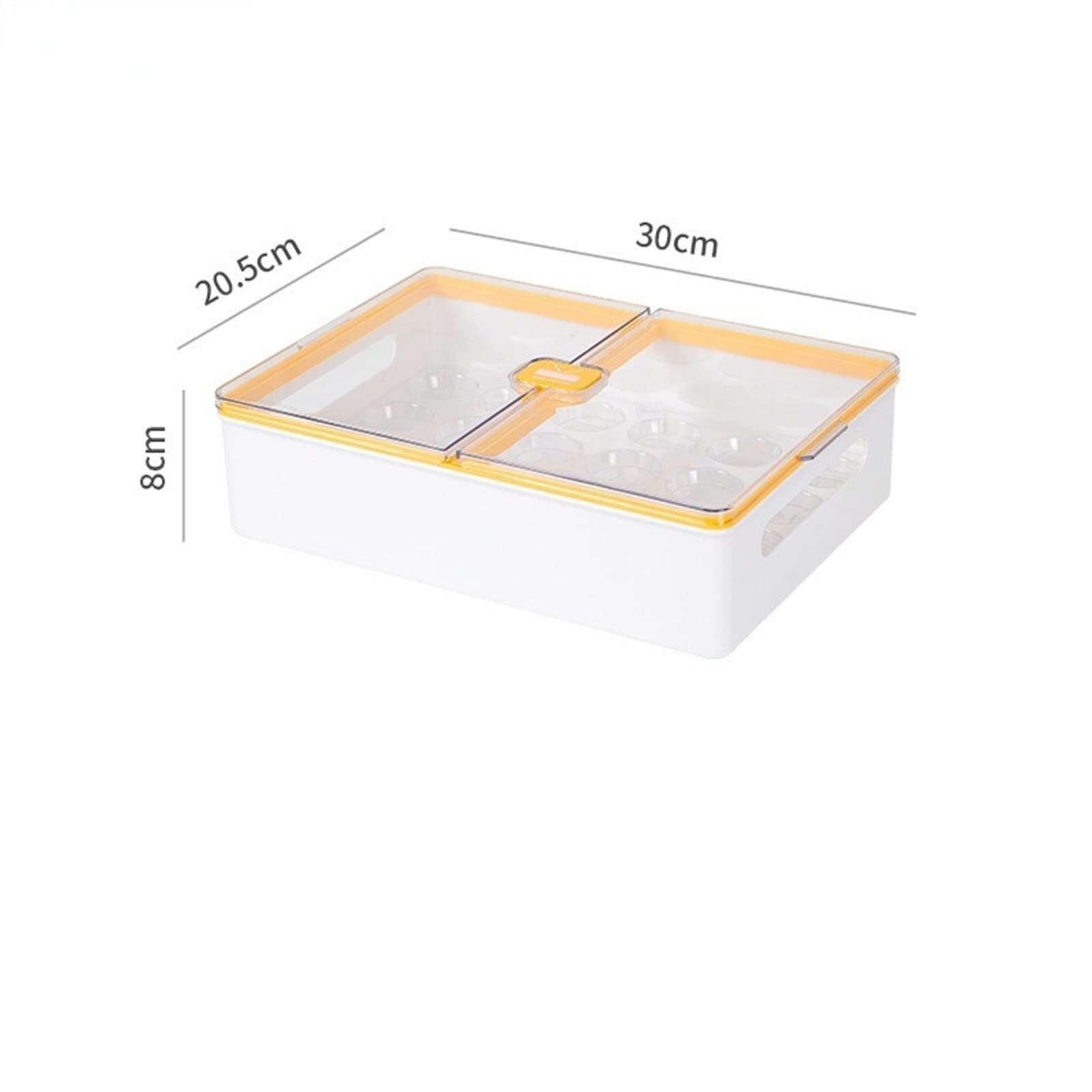 Cubo de Huevos para Nevera, Caja organizadora de Huevos de Cocina, Caja de Almacenamiento para Nevera con Tapa abatible, contenedor de Frutas, Soporte apilable para Verduras