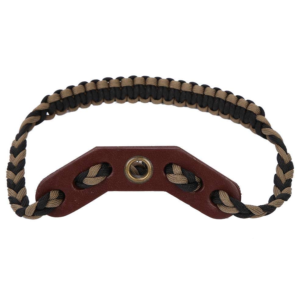 Élingue De Poignet d'arc, Corde De Corde Tressée Réglable, Élingue De Poignet Composée en Cuir
