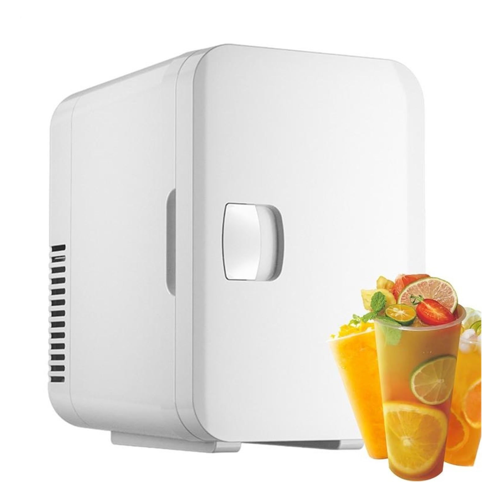 Mini refrigerador portátil for Coche de 12 V y 6 L for Oficina, Dormitorio, Camping, Ahorro de energía, Dispositivos electrónicos.(Silver)