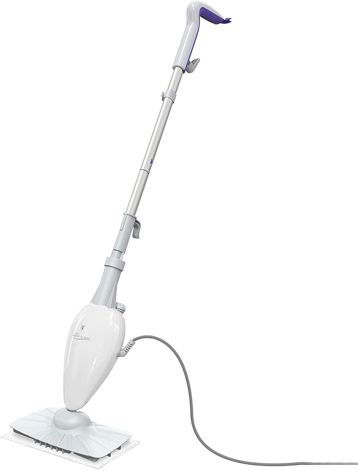 Steam Mop High-Temperature Cleaning Sweeping and Mopping Two-in-One Rechargeable Scrubbing Mop with 2 Washable Microfiber Mop Pads White (White)