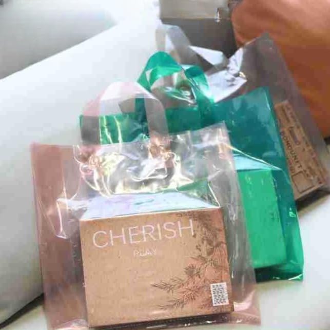 28-44CM 1-4PCS Bolsas de Regalo Transparentes con Asas Bolsas de Compras Reutilizables Bolsas de Papel de Regalo de PVC Bolsa de Mano para Fiesta Cumpleaños Boda