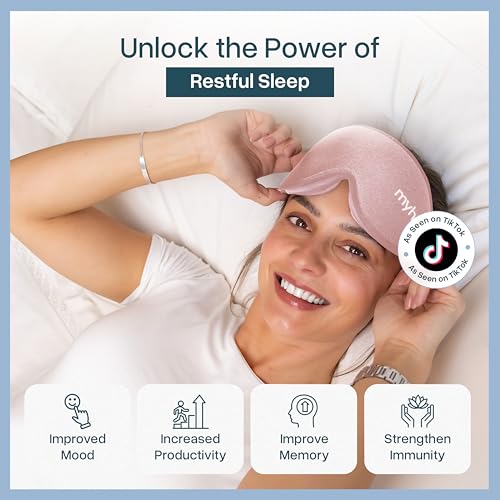 MyHalos® Sleep Mask – 3D Blackout Eye Mask for Women & Men, Side Sleepers, Zero Pressure Memory Foam Eyelash Friendly, Breathable,Award-Winning Sleep Aid for Travel (Peach Orange, 1 Count (Pack of 1)) - Image 3