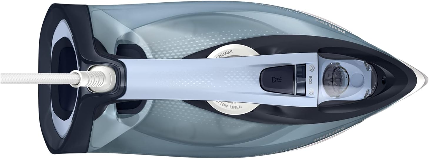 Philips Azur Series 7000 Ferro da Stiro a Vapore - 2800 W, Vapore Continuo 50g/min, Colpo Vapore da 250 g, Vapore Verticale, Piastra SteamGlide Plus, Blu/Azzurro (DST7020/20) Philips Azur Series 7000 Ferro da Stiro a Vapore - 2800 W, Vapore Continuo 50g/min, Colpo Vapore da 250 g, Vapore Verticale, Piastra SteamGlide Plus, Blu/Azzurro (DST7020/20)