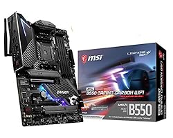 MSI MPG B550 Gaming Carbon WiFi (AMD AM4 DDR4 M.2 USB 3.2 Gen 2 WLAN 6 HDMI ATX Gaming Mainboard AMD Ryzen™ 5000 Prozessoren