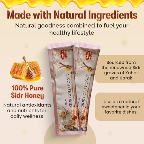 Ashraf Naturals Sidr Gold Honey Sticks Pack 20 x 15 g miniatura 3