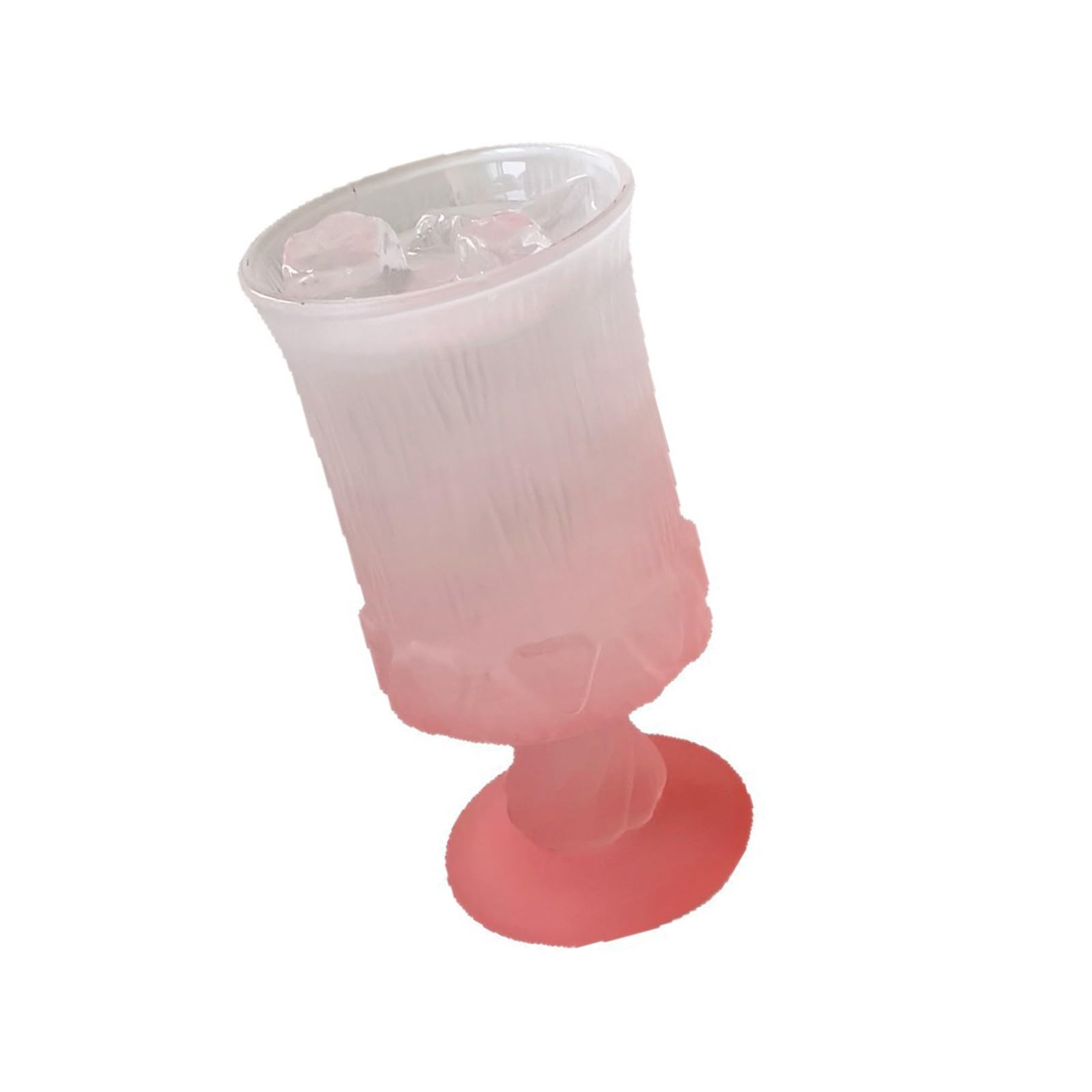 BWANGIAO Elegant Frosted Gradients Glass Cup For Wine Cocktails And Juices Embossing Goblet For Champagne And Beverages