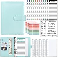A6 Binder Budget Planner Deutsch: Geld Organizer Budget Planer mit 12 Binder Taschen, 12 Budgetblätter Deutsch, Etikettenaufklebern Sparbuch für Reisen,Tagebuch und Geschenk