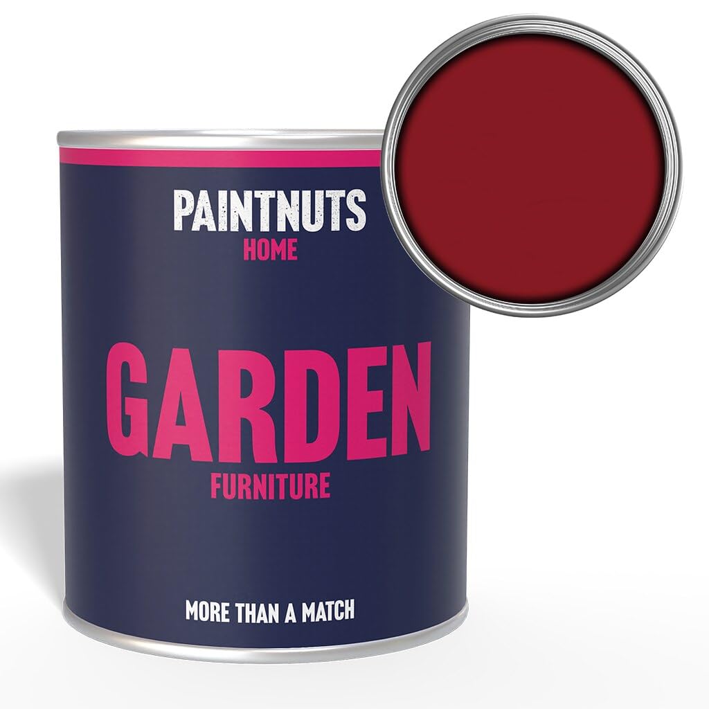 Paintnuts Ruby Red Garden Furniture Paint - Ral-3003 - Gloss 250Ml Tin