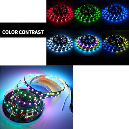 Image of SP621E Pixel Kit Bluetooth LED Controller with Music Sync + 5M Dream Color WS2812B Addressable RGB Strip Light for DIY, PC, Gaming, TV Backlight, Smart Home & Room Lighting