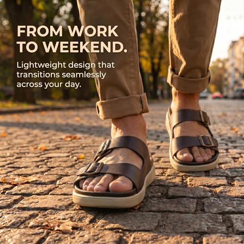 Image of Neeman's PureWhoosh Flow Sandals for Men | Waterproof Chappal | Casual Slippers with Ergonomic Arch Support & Anti Skid EVA Sole | Adjustable Strap | Lightweight Monsoon Floaters for Beach & Outdoor Wear