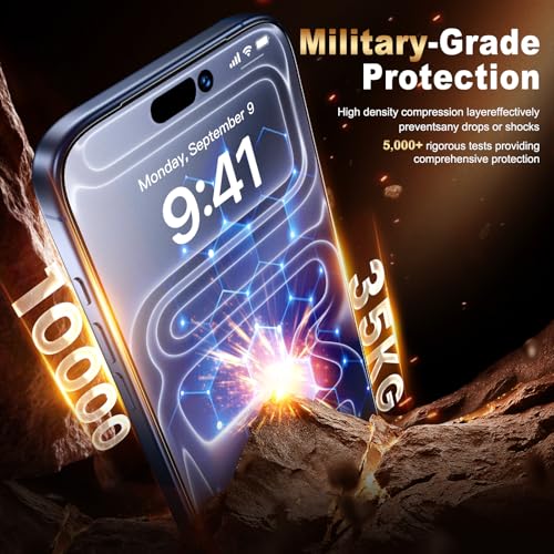 Image of UniqueMe for iPhone 17 Pro Matte Screen Protector - 6.3 inch - 2 Pack | HD,Smooth Matte Finish,9H+ Tempered Glass,Anti-Glare, Anti-Fingerprint, Bubble Free, Easy to Install