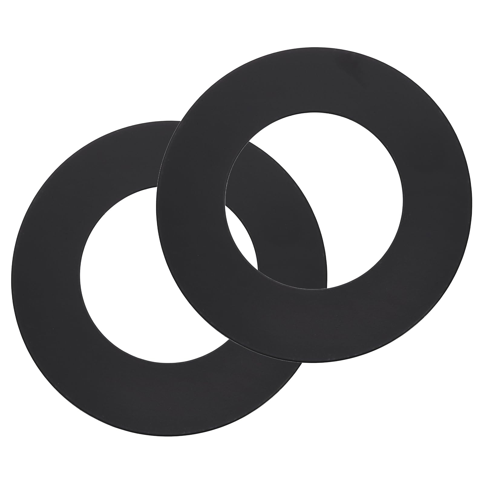 sourcing map 2Pack Goof Rings, 3" ID 5.3" OD Steel Flat Goof Trim Ring Light Cover Plate Flush Mount Can Converter for Recessed Downlight Vent Ceiling Medallion Wall Hole Decor, Matte Black