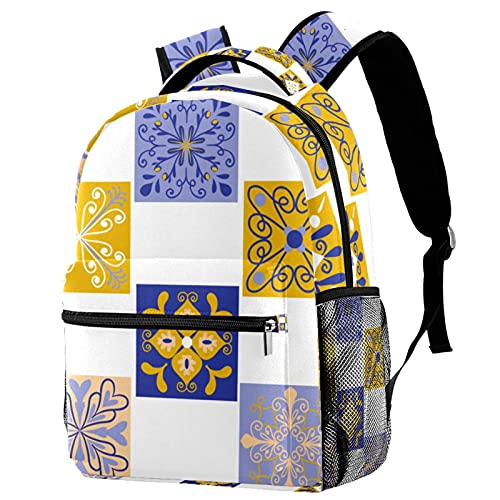 Sac à dos de voyage Talavera motif géométrique carré enfant fille garçon