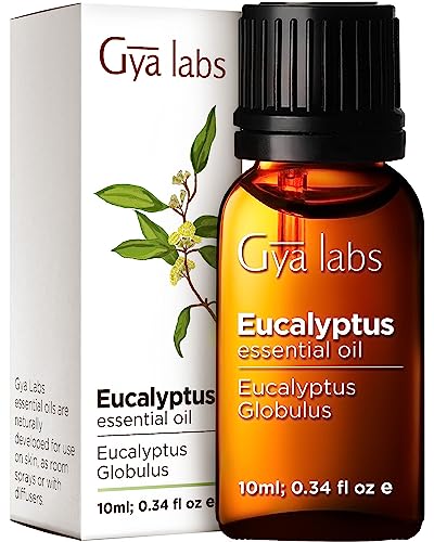 Gya Labs Organic Eucalyptus Essential Oil For Diffuser - Therapeutic Grade Eucalyptus Oil Essential Oil - Eucalyptus Essential Oil Organic For Skin Humidifier, Sinus & Hair (0.34 Fl Oz) #TOP10