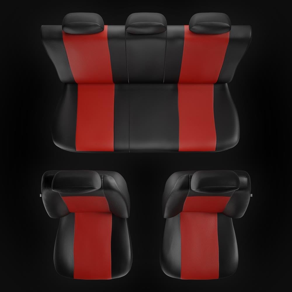 Mossa Fundas Asientos Coche aptas para Citroen C4 I II (2004-2017) CM-RD | Coupé, Hatchback, Berlina