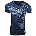 Produktbild Rusty Neal Herren T-Shirt Slim Fit mit Vintage Used Waschung Washed A1-RN-15194, Größe:S, Farbe:Marine