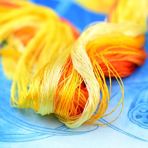 Image of Mulberry Silk Floss Embroidery Thread Floss-Cross Stitch Threads China Silk Woven Jewelry Threads DIY Sewing Kits (08)