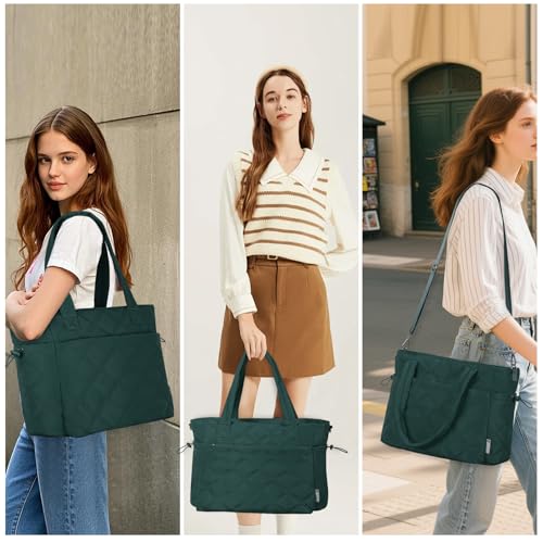 Bolso Tote Acolchado Ligero para Mujer con Cierre miniatura 7