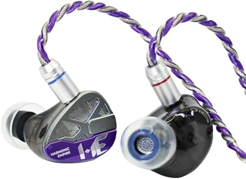 Angelears Tangzu Xiao Qiao 10mmグラフェンダイナミックドライバー搭載 半開放型HiFiイヤホン | CNC精密加工樹脂シェルで没入感の高いサウンドステージを実現 (パープル, 4.4mm)