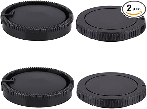 Front Body Cap + Rear Lens Cap Cover Compatible for Sony Alpha A-Mount/Minolta AF Mount fit A58 A99 A99II A350 A33 A77 Camera 2 Pack