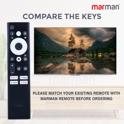 Image of marman Compatible with Sansui Google Tv Remote Control Original Model JSW43ASUHD JSW50GSUHD JSW65ASUHDFF Suitable for 4K UHD HD Ready QLED Smart Android Television - Non Voice Command