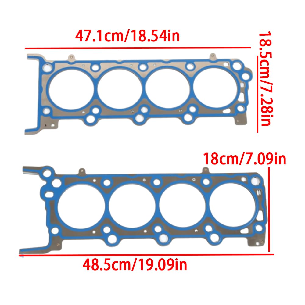 Riloer Guarnizione Testata, Set Guarnizioni Testata Motore Auto in Metallo da 2 Pezzi Compatibile con Ford F-150 F-350 F-250 Expedition Lincoln Mark LT, 26306PT, 26307PT
