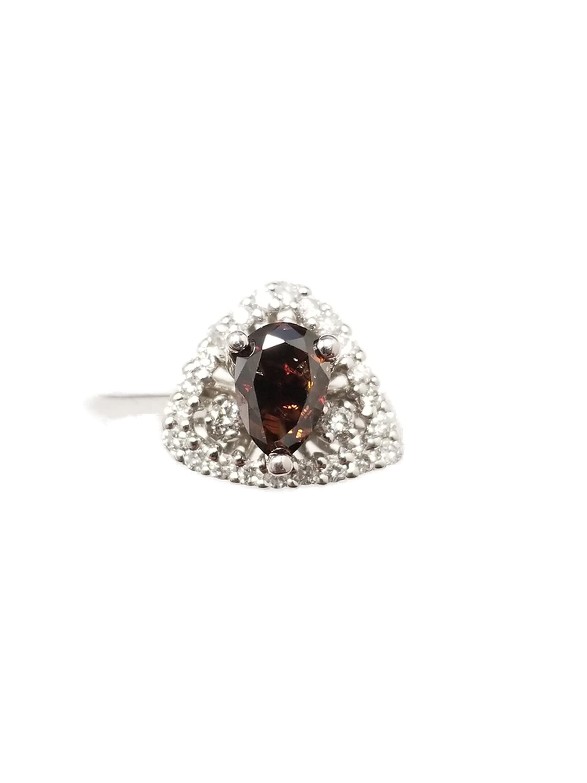 0.69 CT Pear Fancy Dark Brown Loose Diamond! GIA
