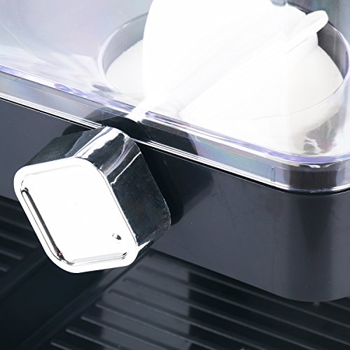 Homend Indispensable Compact Dry Food Dispenser, Dual Control, Dry Food Cereal Dispenser for Cereal Trail Mix Candy Granola Nuts Beans Rice, Black/Chrome - Thumbnail 3