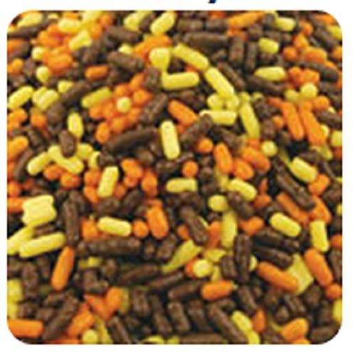 Oasis Supply Halloween, Fall, and Thanksgiving Sprinkle Shaped Cake Topper Quins, Autumn Mix, 6 Ounce