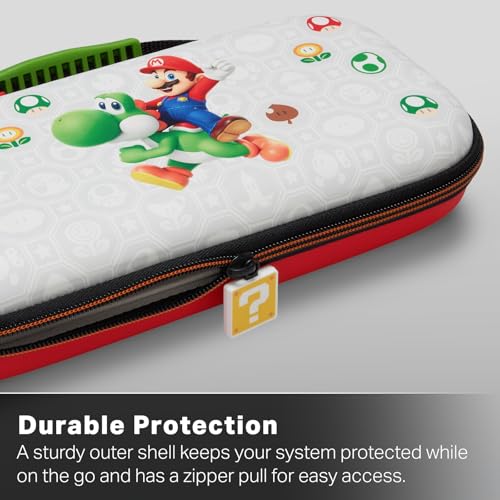 Image of PowerA Protection Case for Nintendo Switch 2 - Mario & Yoshi, Officially Licensed, Protective Storage, Holds up to 9 Game Cards and 2 microSD Express Cards, Integrated Play Stand
