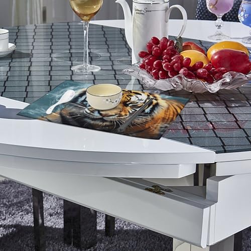 Lot de 6 sets de table haut de gamme imprimé tigre pour dîner