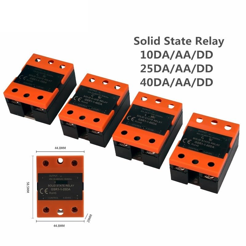 Solid State Relay DC to AC DC to DC AC to AC 10A 25A 40A 60A 80A 100A 120A Without Cover GSR1-1 1Pcs(DC to DC,120A)