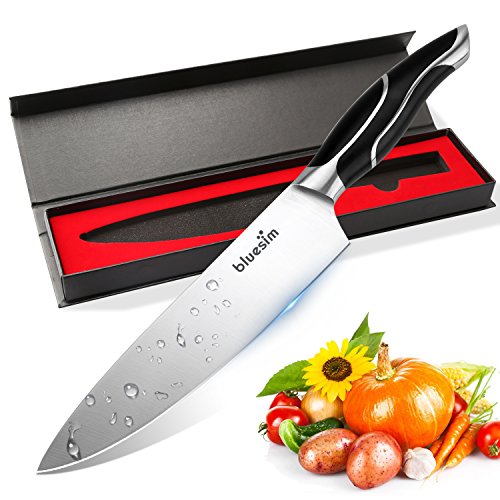 Vestaware Knife Set,Kitchen Knife Set - Bluesim 5 Piece Matt Black Handle Knives Sets Including Carving Utility Chef and Paring Knives,Chef Knife Set with Gift Box Packaging (3) Vestaware Knife Set,Kitchen Knife Set - Bluesim 5 Piece Matt Black Handle Knives Sets Including Carving Utility Chef and Paring Knives,Chef Knife Set with Gift Box Packaging (3)