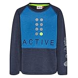 Sweatshirt mit Legostein Motivdruck vorne.Auf den Ärmel Legosteine und LEGO Ninjago Motive. Der Motivdruck ist aus reflektierendem Material.