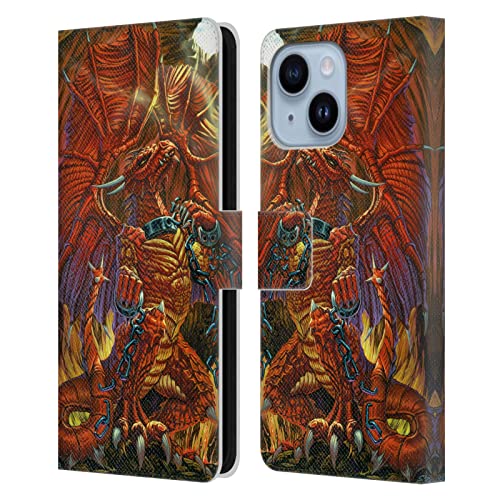 Étui portefeuille en cuir Dragons Ed Beard Jr pour Apple iPhone 14 Plus