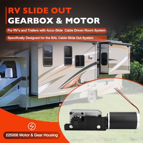 Image of RV Slide Out Gearbox Housing R25076 R25075 225008 Accu Slideout PMDC Motor | 3 /16 Drive High Output 13-Tooth Sprocket | Replaces R25076-1 R25074 64ZY-CJ001-039