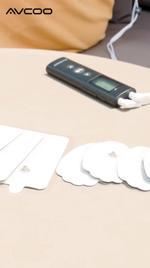 AVCOO 30 Modes TENS EMS Unit Muscle Stimulator for Pain Relief, 12 Pcs Pads