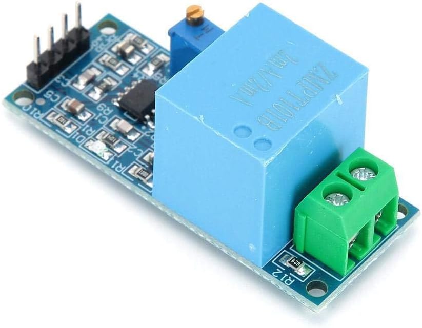 ZMPT101B AC Voltage Sensor Module, Single Phase Voltage Transformer, Blue PCB Board with Green Terminal Block