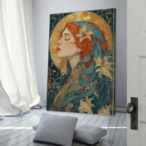 Impressions sur toile lys POLIUAWS, décoration murale de chambre 60x90 cm