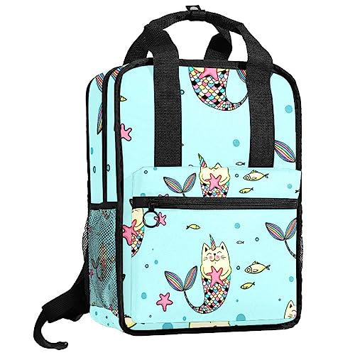 Cartable sirène et animaux avec bretelles réglables pour sac à dos garçons