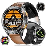 LIGE Smart Watch for Men GPS,Military Smartwatch with Flashlight/Compass&Pressure&Altitude,1.43" AMOLED Display,20 Days Battery Life,IP68 Smartwatch Bluetooth Call and Health Monitor for Android iOS