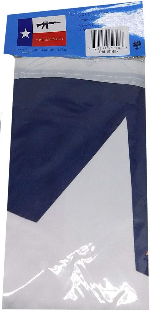 Trade Winds Texas M-4 Come and Take It Double Sided Polyester Nylon 3x5 3'x5' Premium Quality Heavy Duty Fade Resistant Flag Banner